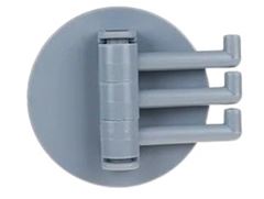 Kit 2 Ganchos Adesivo Triplo Articulável Multiuso até 2.0 Kg