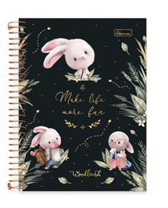 CADERNO CD WOODLAND 1X1 80F 0728002