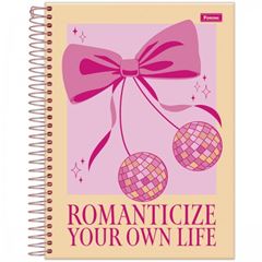 CADERNO CD PINK POWER 15X1 240F 6316