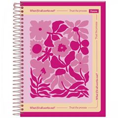 CADERNO CD PINK POWER 15X1 240F 6316