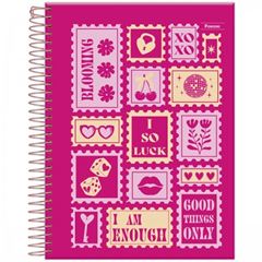 CADERNO CD PINK POWER 15X1 240F 6316