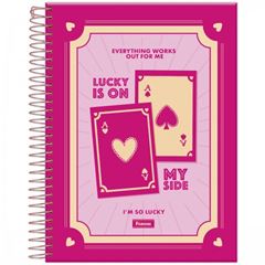CADERNO CD PINK POWER 20X1 320F 6318