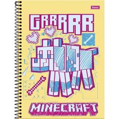 Caderno Capa Dura 10x1 Minecraft 160 Folhas