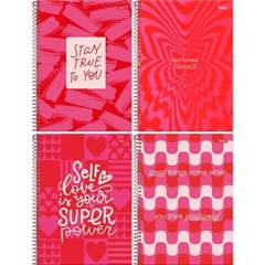 CADERNO CD PINK POWER 1X1 80F 6317