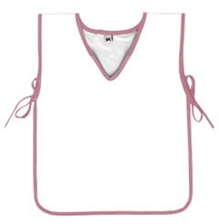 Avental infantil Escolar Pvc Branco e Rosa Dac sem Bolso