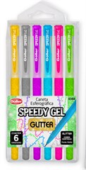 CANETA GOLLER GEL 6P GLITTER G1368