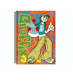 Caderno Capa Dura 10x1 Graffix 140 Folhas
