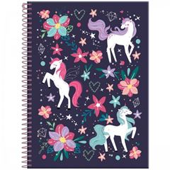 CADERNO CD UNICORNIO 10X1 160F 6205