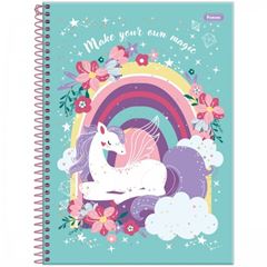 CADERNO CD UNICORNIO 10X1 160F 6205