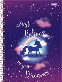 CADERNO CD UNICORNIO 15X1 240F 6206