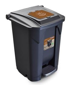 LIXEIRA C/RODA/PEDAL 60L PT 25751PI