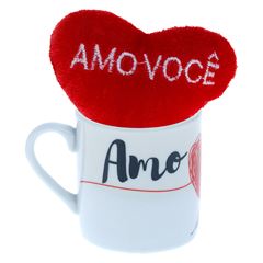 Mini Caneca Cerâmica com Coração