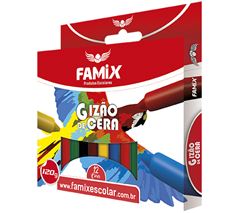Gizão de Cera Famix 12 Cores