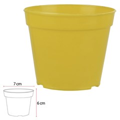 VASO PLAST POTE 6X7 AM 52641