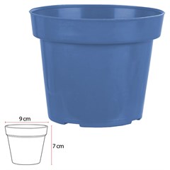 VASO PLAST 7X9CM M9 AZ 52635