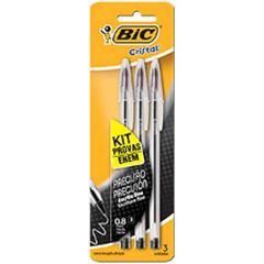 Caneta Bic Cristal Fine Enem 3 Peças