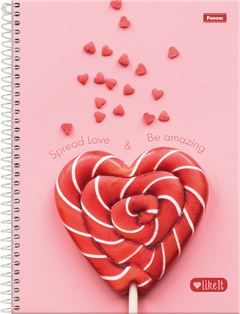 CADERNO CD LIKE IT 10X1 160F 9356