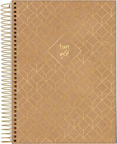 CADERNO CD COL KRAFT GOLD 10X1 160F 71146