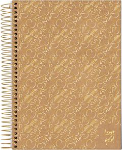 CADERNO CD COL KRAFT GOLD 10X1 160F 71146