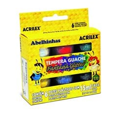 Tempera Guache Metallic 6 Peças - Acrilex