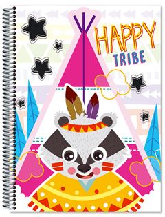 Caderno Cd Happy Tribe 10x1 200f 5971