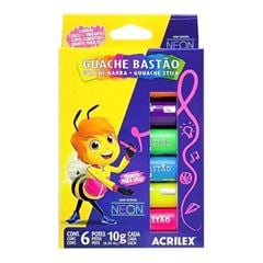 GUACHE BASTAO ACRILEX 6C NEON (48)