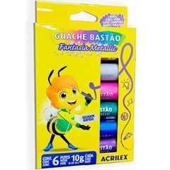 GUACHE BASTAO ACRILEX 6C METALIC (48)