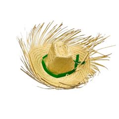 Chapéu De Palha Adulto Tremendão Com Fita Colorida Verde