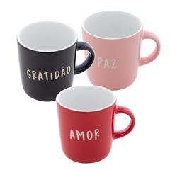 Caneca Desejos 170ml Paz Gratidão Amor