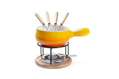 Aparelho de Fondue em Cerâmica com 9 peças Amarelo - Brinox