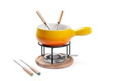 Aparelho de Fondue em Cerâmica com 9 peças Amarelo - Brinox