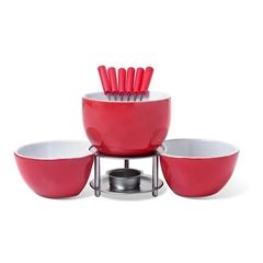Conjunto Para Fondue Cerâmica 10 Peças