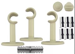 Varao Cortina Pratiko 3m 19mm Palha Pro3pk