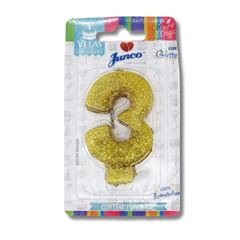 Vela Aniv Mini Glitt Dourad N3 38729