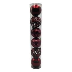 BOLA NAT MISTA 10CM C/6 VINHO PM9942