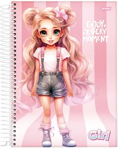 CADERNO CD GIRL MASK 15X1 240F 75695