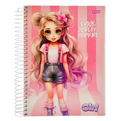 CADERNO CD GIRL MASK 20X1 320F 75693