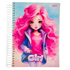 CADERNO CD GIRL MASK 20X1 320F 75693