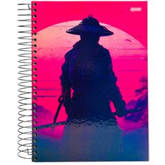 CADERNO CD WARRIOR MASK 20X1 320F 75668
