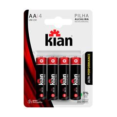 Pilha Alcalina Aa 4p Kian 14241