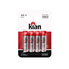 PILHA ZINCO AA 4P KIAN 14248