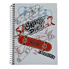 CADERNO CD SKATE 12X1 168F 5014