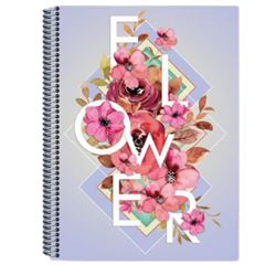 CADERNO CD FLOWERS 20X1 280F 7437