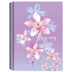 CADERNO CD FLOWERS 20X1 280F 7437