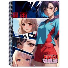 CADERNO CD MAXIGIRLS 12X1 168F