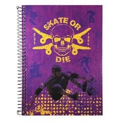 CADERNO CD SKATE 1X1 80F 7494