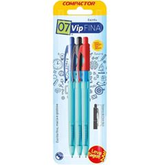 CANETA COMPACT 07 VIP RET FN 3P SORT 661 (210)