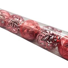 BOLA NATAL MISTA ARAB 3D 8CM C/6 RS KX0953