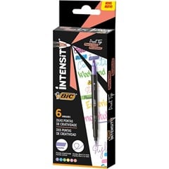 CANETA BIC PONTA DUPLA DUALTIP 6P 503829