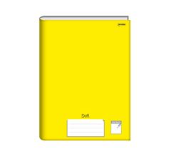Caderno 1/4 Brochura Capa Dura Stiff 96 Folhas Amarelo